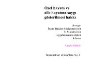 Ãzel hayata ve aile hayatÄ±na saygÄ± gÃ¶sterilmesi hakkÄ± - Anayasa ...