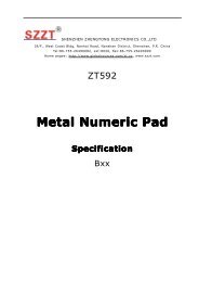 Metal Numeric Pad Specification - Sensis