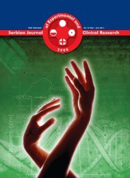 Serbian Journal of Experimental and Clinical Research Vol12 No2