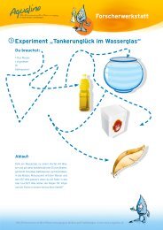 Experiment Ã¢Â€ÂžTankerunglÃƒÂ¼ck im WasserglasÃ¢Â€Âœ Forscherwerkstatt