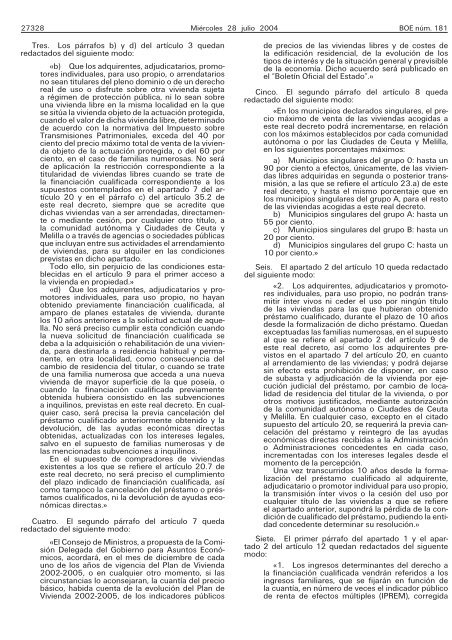Real decreto 1721/2004 - Sociedad PÃºblica de Alquiler