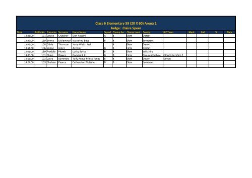 Class 1 Prelim 14 (20 X 40) Arena 3 Judge: Nick ... - British Dressage