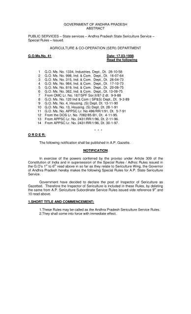 Government Of Andhra Pradesh Seri Ap Gov In