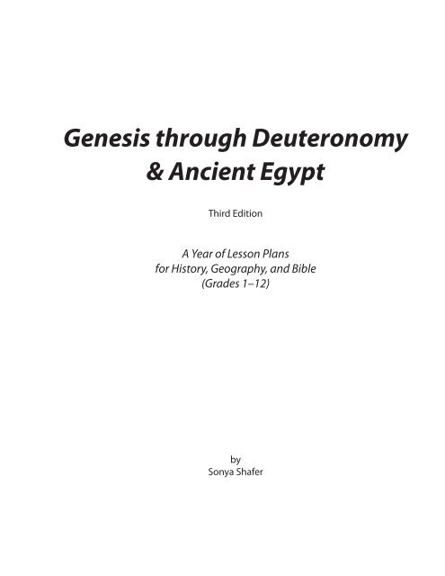 Genesis through Deuteronomy & Ancient Egypt sample - Simply ...