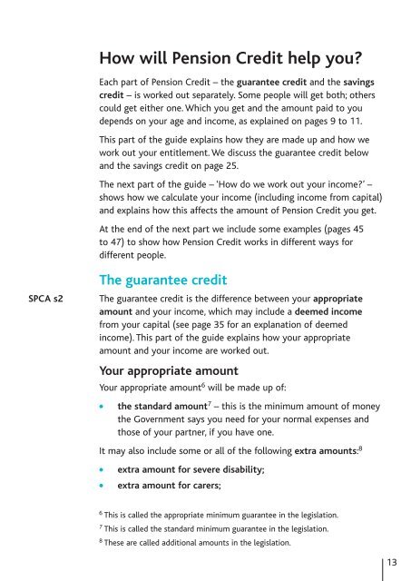 PC10 Pension Credit - Communities and Local Government