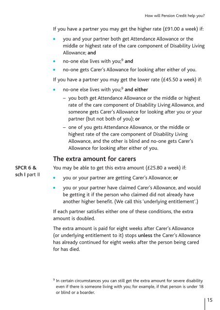 PC10 Pension Credit - Communities and Local Government