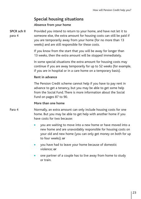 PC10 Pension Credit - Communities and Local Government