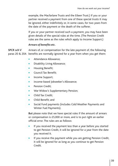 PC10 Pension Credit - Communities and Local Government