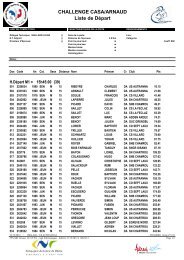 CHALLENGE CASA/ARNAUD Liste de DÃ©part - Dauphinordique
