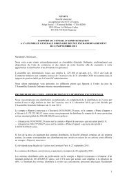 Rapport du conseil d'administration Ã  l'AG du 23 septembre ... - Nexity