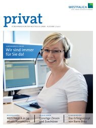 Kundenmagazin privat, Ausgabe 2/2010 - westfalica