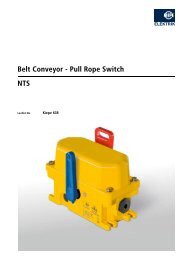 Kiepe NTS Belt Conveyor - Pull Rope Switch Data Sheet