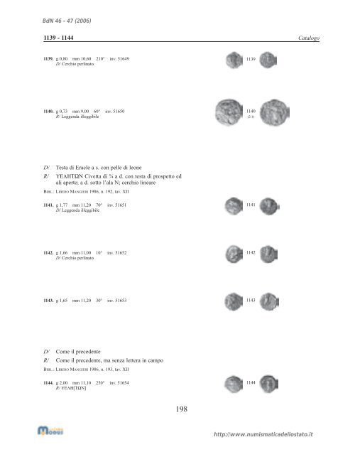 Bollettino n. 46-47 - Portale Numismatico dello Stato