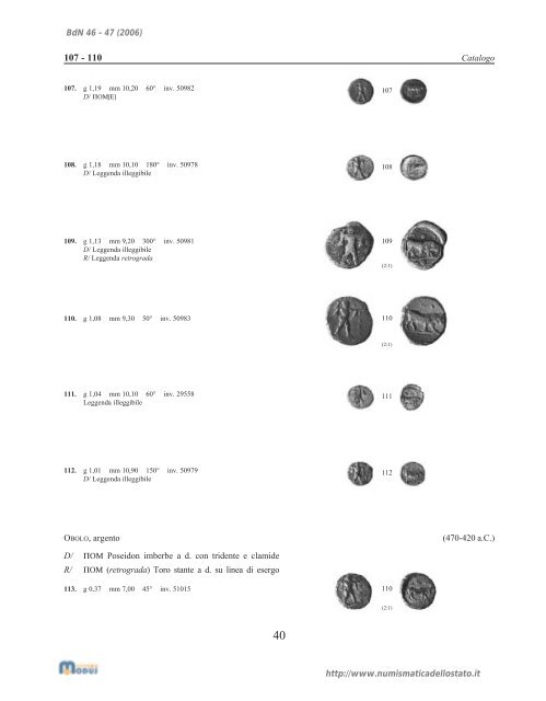 Bollettino n. 46-47 - Portale Numismatico dello Stato