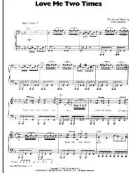 The Doors â Love Me Two Times - Daily Piano Sheets