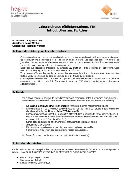 Introduction aux switches - Dr Stephan Robert