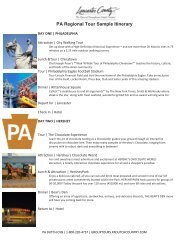 PA Regional Tour Sample Itinerary - Group Tours - Lancaster County