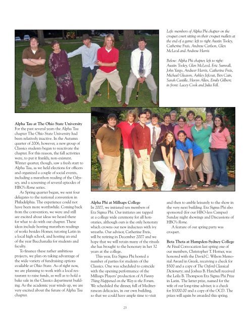 Published by Eta Sigma Phi - Monmouth College