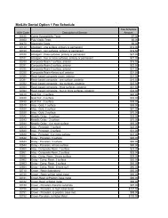 MetLife Dental Option 1 Fee Schedule - Benefits Office