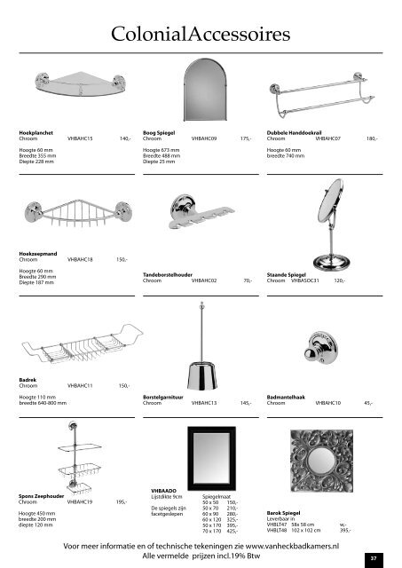 Van Heck Products & Prices - Warmteservice