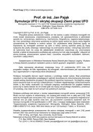 Prof. dr inÅ¼. Jan PajÄk Symulacja UFO i skrytej okupacji ... - Menu 1