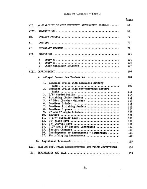 Certain Electric Power Tools, Battery Cartridges, and ... - USITC