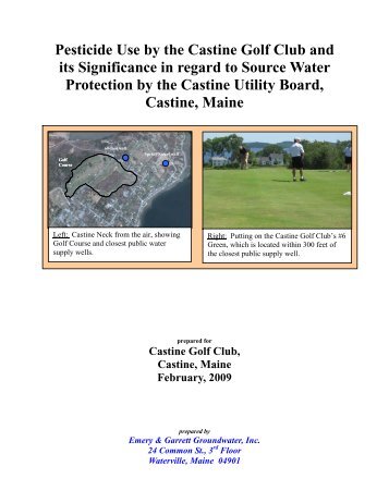 Pesticide Use by the Castine Golf Club and its ... - Town of Castine