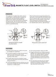 MAGNETIC FLOAT LEVEL SWITCH