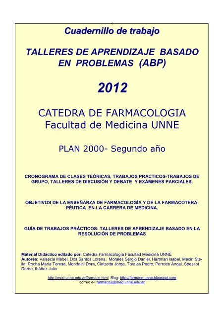 CATEDRA DE FARMACOLOGIA Facultad de Medicina UNNE