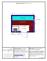 SAUNA LAYOUT 5' x 7' x 7'h - Superior Sauna & Steam