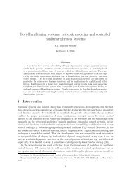 Port-Hamiltonian systems: network modeling and control of ...