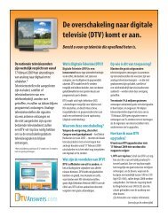 De overschakeling naar digitale televisie (DTV) komt ... - DTV Answers