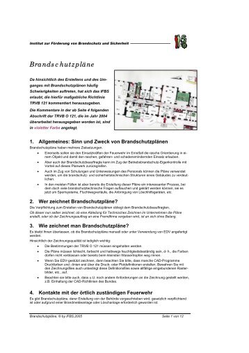 Brandschutzpläne - IFBS