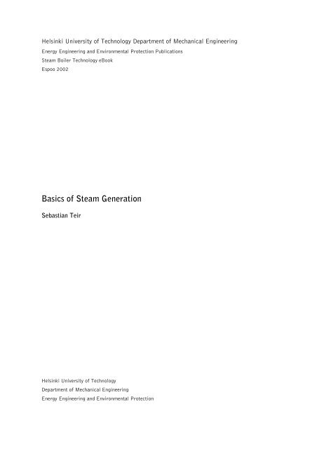 Basics of steam generation