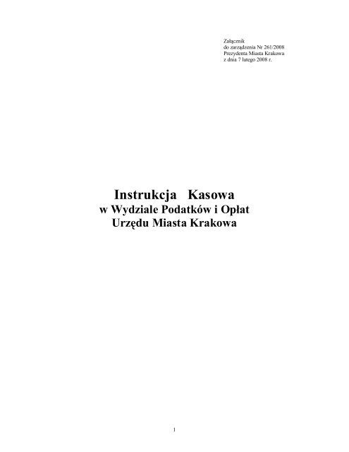 Instrukcja Kasowa