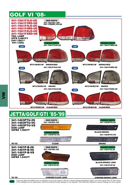 GOLF VI '08- JETTA/GOLF/GTI '85-'99 - Depo