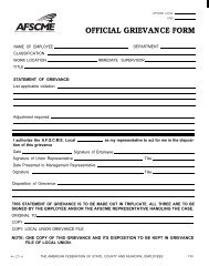 Grievance Form - AFSCME