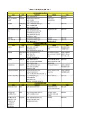 MGS CCA SCHEDULE 2012 - Methodist Girls' School