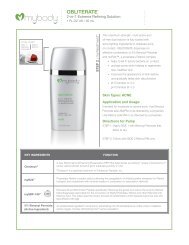 mybody OBLITERATE Acne Treatment Product Sheet - Medtel