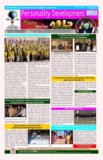 January Bulletin 2012.cdr - City Montessori School