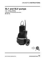 SL1 and SLV pumps 1.5 - 15 hp, 60 Hz - Grundfos