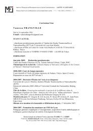 Curriculum Vitae - Maison Franco-Japonaise