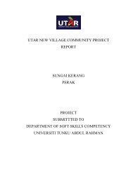 UTAR NEW VILLAGE COMMUNITY PROJECT REPORT SUNGAI ...