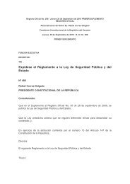 Reglamento a la Ley de Seguridad PÃºblica y del Estado - VERTIC