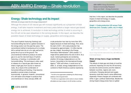 ABN AMRO Energy Shale Report - ABN AMRO Markets