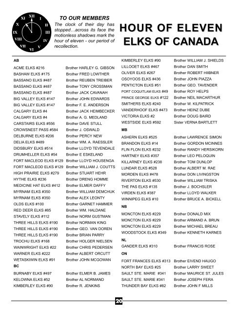 CANADIAN ELK CANADIAN ELK ´ELAN CANADIEN - Elks of Canada