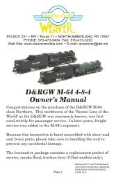 D&RGW M-64 Owner's Manual web site.cdr - Weaver Models