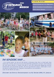 IM KINDERCAMP… - Osteuropamission Schweiz