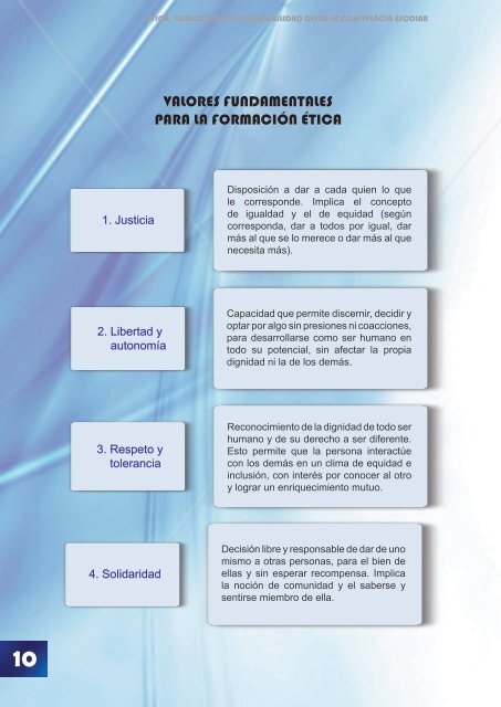 Ã©tica, democracia y gobernabilidad desde la convivencia escolar