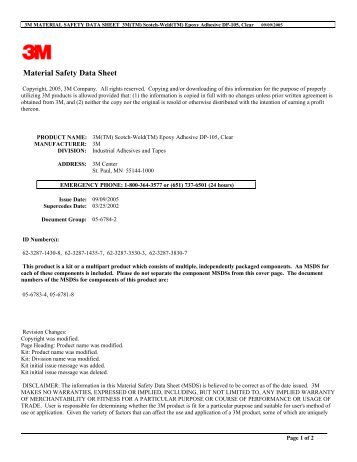 Material Safety Data Sheet - 3M